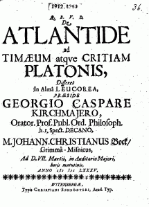 De_Atlantide_ad_Timaeum_atque_Critiam_Platonis,_title_page